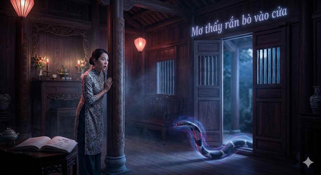 Mơ thấy rắn bò vào cửa