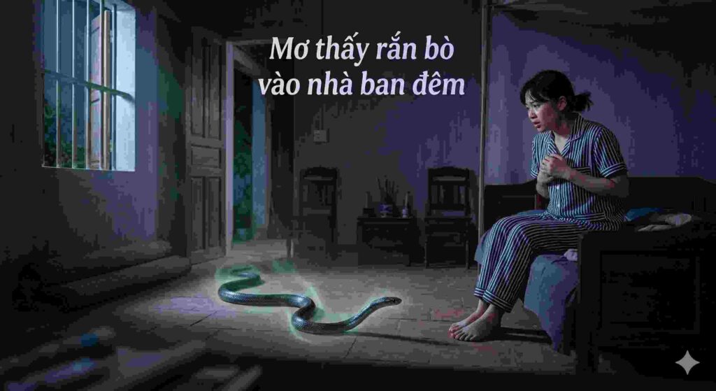 Mơ thấy rắn bò vào nhà ban đêm